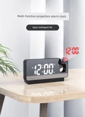 Minimalist LED Dijital Duvar Saati - Renkli Ekran Beyaz Kasa - 8