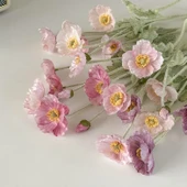 Pembe Buz Adası Yapay İpek Çiçek Aranjmanı - Çiçek Kafiyesi Vazo +2 Buz Pudra 1 Açık Pudra - 3