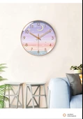 Minimalist Duvar Saati - 30 cm - Siyah Çerçeve Siyah Akrep - 12