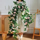 Şampanya Yapay Gül Sarmaşığı - 1.8 Metre - Telli Aisha - 5
