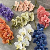 3D Yapay Phalaenopsis Orkide Çiçeği - 9 Kafa - Pembe - 2
