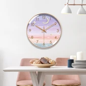 Minimalist Duvar Saati - 20 cm - Altın Çerçeve Altın Akrep - 3