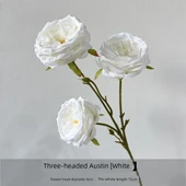 Yapay Austin Gülü Üç Başlı - Fasulye Ezmesi Moru thumbnail 8