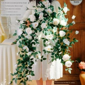 Pirinç Beyazı Yapay Gül Sarmaşığı - 1.8 Metre - Telli Sweetheart Rose - 1