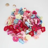 DIY El Yapımı Yapay Çiçek Garland Düğün Makyajı Süsleme Çiçeği - Beyaz Pudra - 9