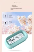 Dijital Bebek Odası Termometre ve Higrometre - [Gelişmiş Işıklı] İnci Beyazı + USB Kablosu - 11