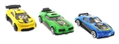 Die Cast Metal 3'lü Yarış Arabaları Yeşil Araçlı thumbnail 2