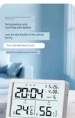 Dijital Termometre Higrometre - Pilli - Otomatik Işıklı - Tek Alarm - 6
