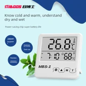 Dijital İç Ortam Termometre Higrometre - MBS-4 Daimi Takvim/Uzun Ömürlü thumbnail 2