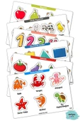 kutuTR 6'lı Mega Puzzle Set Eğitici Öğretici Ahşap Yapboz Sayılar Şekiller Meyveler Hayvanlar Sebzeler - 8
