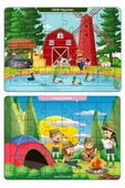 kutuTR Notpa Çocuklar I?çin 24 Parça Eğitici Ve Öğretici Ahşap Renkli Puzzle 4lü Set 8 - 3
