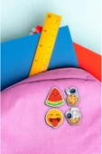 kutuTR NOTPA Karakter UV Baskılı 4'lü İğneli Ahşap Rozet 5cm - 1