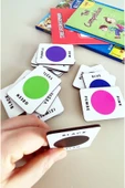 Notpa 16 Parça Renkler Zeka Kartları Eşleştirme Oyunu Hafıza Kartı Ahşap Eğitici Puzzle Oyuncak - 6