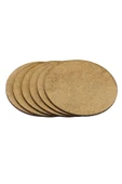 Ahşap Supla Levha 12 Adet 3 Mm Ham Mdf 10 Cm Çap Yuvarlak Çay Bardak Altlığı Supla - 1