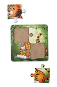 kutuTR Çocuklar Için Eğitici Ve Öğretici Ahşap 8 Li 4 Parçalı Hayvanlar Mini Puzzle Set 8'li Set 2 - 6