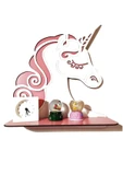 Notpa Ahşap Unicorn Desenli Dekoratif Duvar Rafı - 1