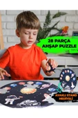 kutuTR Ahşap Gezegen Puzzle 41cm, Mega Boy Renkli Uzay Bebek, Çocuk Ve Okul Öncesi Için Puzzle - 1