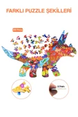 kutuTR Notpa Renkli Hayvanlar Ahşap Kutulu Vip Puzzle Dinazor Serisi 3 202 Parça +5 yaş ve Yetişkinler - 5