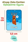 kutuTR 24 Parça Aylar Zeka Kartları Eşleştirme Oyunu Hafıza Kartı Ahşap Eğitici Puzzle Oyuncak - 3