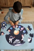 kutuTR Ahşap Gezegen Puzzle 41cm, Mega Boy Renkli Uzay Bebek, Çocuk Ve Okul Öncesi Için Puzzle - 3