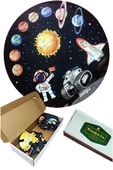 kutuTR Ahşap Gezegen Puzzle 41cm, Mega Boy Renkli Uzay Bebek, Çocuk Ve Okul Öncesi Için Puzzle - 7