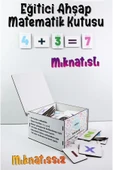 kutuTR Notpa Eğitici Ahşap Matematik Kutusu, Ahşap MAtematik Kartlar Ve Magnetler - 1