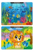 kutuTR NOTPA Çocuklar İçin Eğitici ve Öğretici Ahşap Renkli Puzzle 4lü Set 2 - 3