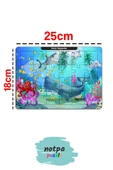 kutuTR NOTPA Çocuklar İçin Eğitici ve Öğretici Ahşap Renkli Yapboz 18x25 Ebadında Puzzle Deniz Canlıları - 2