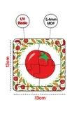 kutuTR Çocuklar Için Eğitici Ve Öğretici Ahşap 8 Li 4 Parçalı Sebzeler Mini Puzzle Set 8'li - 4