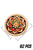 kutuTR Büyükler için Ahşap Puzzle Sonsuz Çiçek Desen - 4