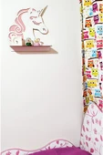 Notpa Ahşap Unicorn Desenli Dekoratif Duvar Rafı - 3