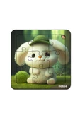 kutuTR Çocuklar İçin  Sevimli Hayvanlar Ahşap Renkli Yapboz 13x13 Ebadında Puzzle 9 Parça 3'lü Set 311 - 3