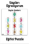 kutuTR Çocuklar Için Rakamlar Eğitici Puzzle Beyaz Zemin - 1