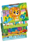 kutuTR NOTPA Çocuklar İçin Eğitici ve Öğretici Ahşap Renkli Puzzle 4lü Set 2 - 1