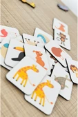 kutuTR Notpa 20 Parça Hayvanlar  Eşleştirme Oyunu Hafıza Kartı Ahşap Eğitici Puzzle Oyuncak Set 3 - 3