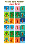 kutuTR 24 Parça Aylar Zeka Kartları Eşleştirme Oyunu Hafıza Kartı Ahşap Eğitici Puzzle Oyuncak - 1