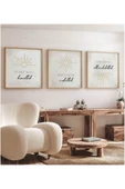 kutuTR Ahşap Çerçeveli Mdf Kare Tablo Seti Salon Ve Oturma Odası Için KR4015 - 2