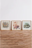kutuTR Ahşap Çerçeveli Mdf Kare Tablo Seti Salon Ve Oturma Odası Için KR4001 - 2