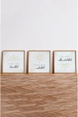 kutuTR Ahşap Çerçeveli Mdf Kare Tablo Seti Salon Ve Oturma Odası Için KR4015 - 3