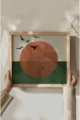 kutuTR Ahşap Çerçeveli Mdf Kare Tablo Seti Salon Ve Oturma Odası Için KR4007 - 6
