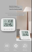Dijital Duvar Termometre Higrometresi - Akıllı Alarm ve Takvim - 7