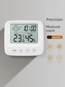 Dijital Duvar Termometre Higrometresi - Akıllı Alarm ve Takvim - 2