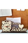 Notpa Canım Babam Masaüstü Ahşap Saat - 1