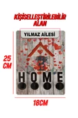 kutuTR Home Yazılı Kişiselleştirilebilir Ev için Anahtarlık Uv Baskı (Aile İsmi Yazılabilir) AT003 - 5