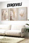 kutuTR Ahşap Çerçeveli Mdf Tablo Seti Salon Ve Oturma Odası Için Çt3086 - 1