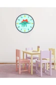 kutuTR Notpa Aksesuar Dinozor Çocuk Dekoratif Ahşap Duvar Saati 33x33 Camsız - 1