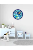 kutuTR Aksesuar Dünya Çocuk Dekoratif Ahşap Duvar Saati 33x33 - 1