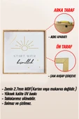 kutuTR Ahşap Çerçeveli Mdf Kare Tablo Seti Salon Ve Oturma Odası Için KR4015 - 6