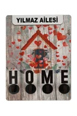 kutuTR Home Yazılı Kişiselleştirilebilir Ev için Anahtarlık Uv Baskı (Aile İsmi Yazılabilir) AT003 - 1
