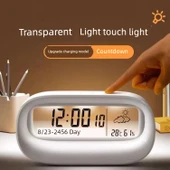 Dijital İç Ortam Sıcaklık Nem Ölçer - Işıklı Pembe + USB - 5